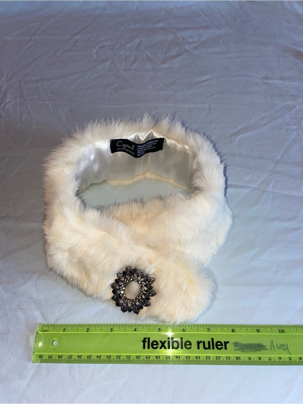 Cejon Rabbit fur boa scarf